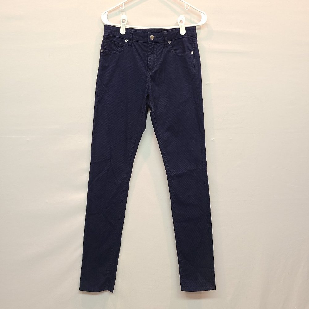 Lacoste Pants Corduroy Womens 26 Skinny Blue